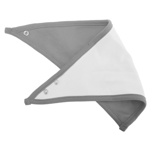 White-Heather Grey - Front - Babybugz Baby Plain Bandana Bib (Pack of 2)