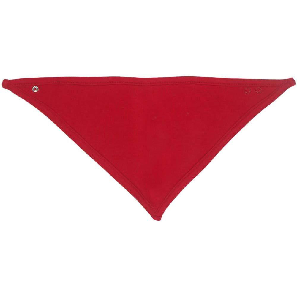 White-Red - Back - Babybugz Baby Plain Bandana Bib (Pack of 2)
