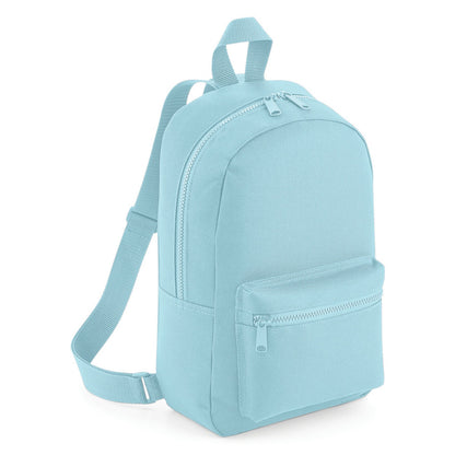 Powder Blue - Front - Bagbase Mini Essential Backpack-Rucksack Bag (Pack of 2)