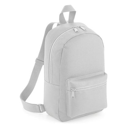 Light Grey - Front - Bagbase Mini Essential Backpack-Rucksack Bag (Pack of 2)