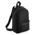 Black - Front - Bagbase Mini Essential Backpack-Rucksack Bag (Pack of 2)
