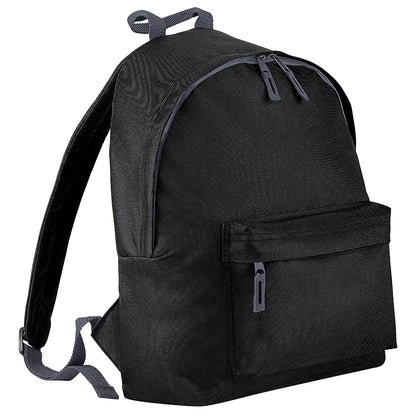 Black - Front - Bagbase Fashion Backpack - Rucksack (18 Litres) (Pack Of 2)
