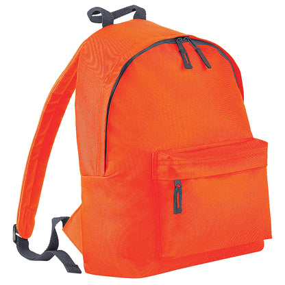 Orange-Graphite Grey - Front - Bagbase Fashion Backpack - Rucksack (18 Litres) (Pack Of 2)