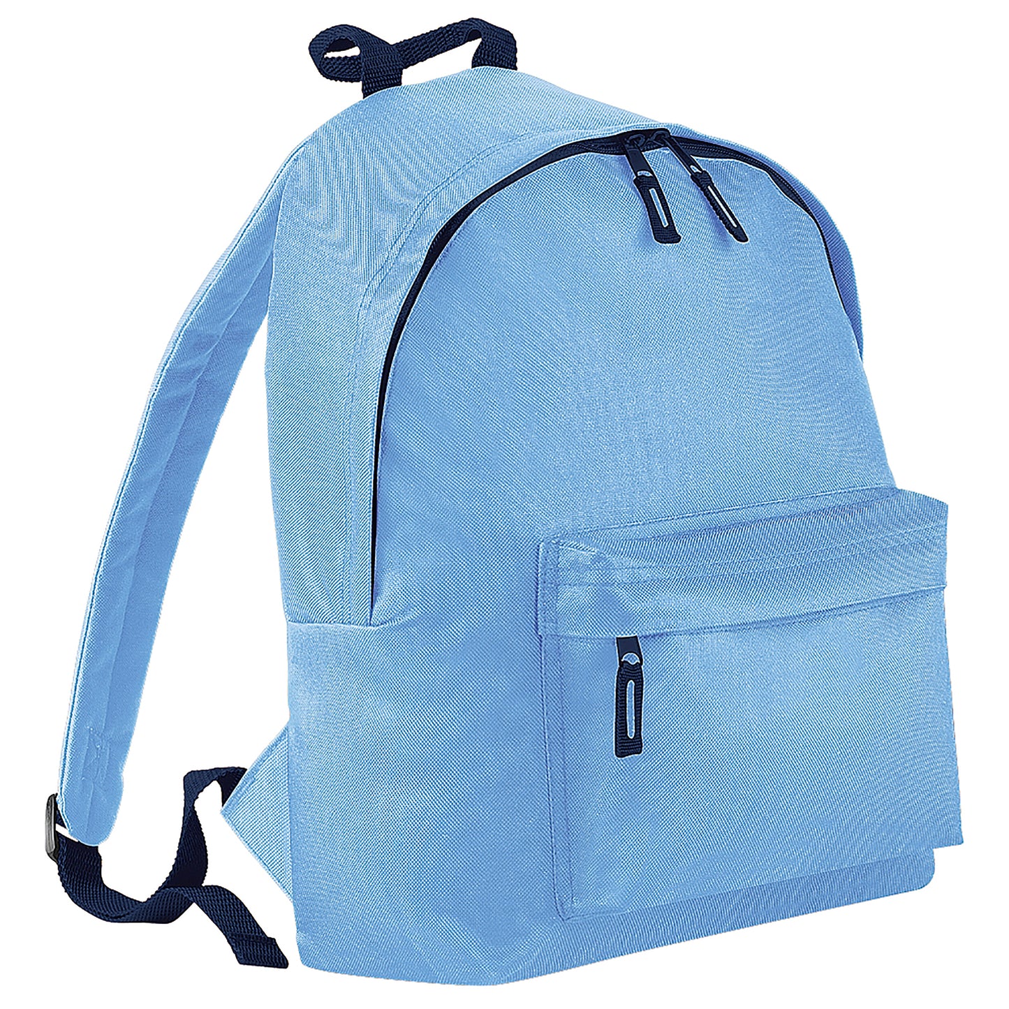 Sky Blue-French Navy - Front - Bagbase Fashion Backpack - Rucksack (18 Litres) (Pack Of 2)