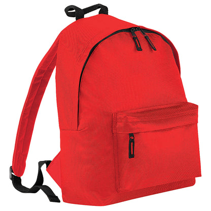 Bright Red - Front - Bagbase Fashion Backpack - Rucksack (18 Litres) (Pack Of 2)
