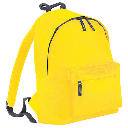 Yellow-Graphite Grey - Front - Bagbase Fashion Backpack - Rucksack (18 Litres) (Pack Of 2)