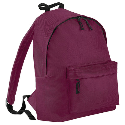 Burgundy - Front - Bagbase Fashion Backpack - Rucksack (18 Litres) (Pack Of 2)