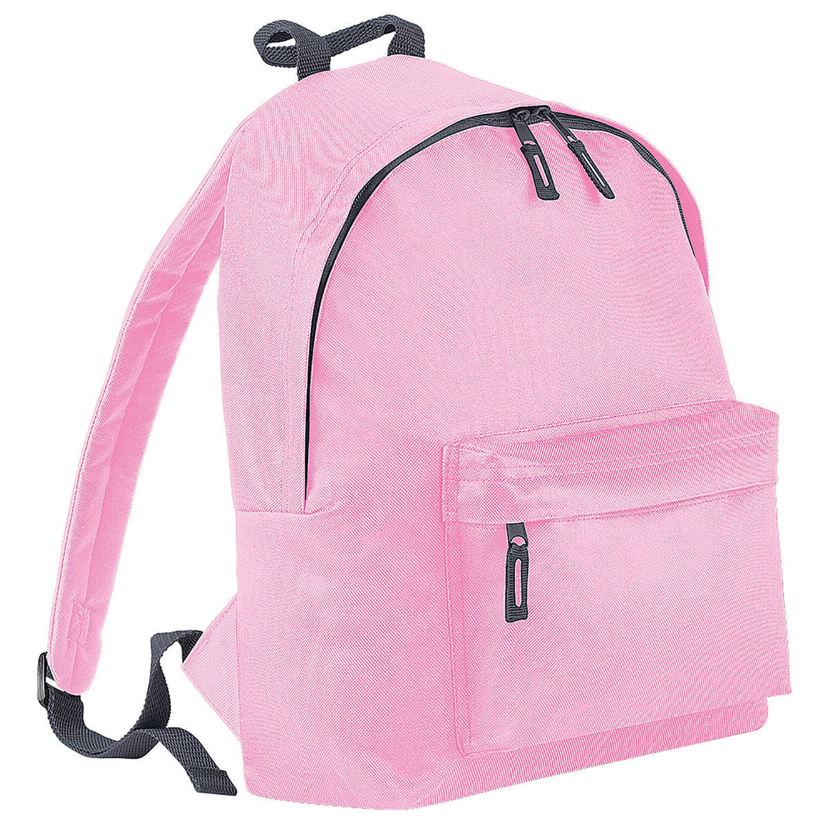 Classic Pink-Graphite - Front - Bagbase Fashion Backpack - Rucksack (18 Litres) (Pack Of 2)