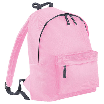 Classic Pink-Graphite - Front - Bagbase Fashion Backpack - Rucksack (18 Litres) (Pack Of 2)