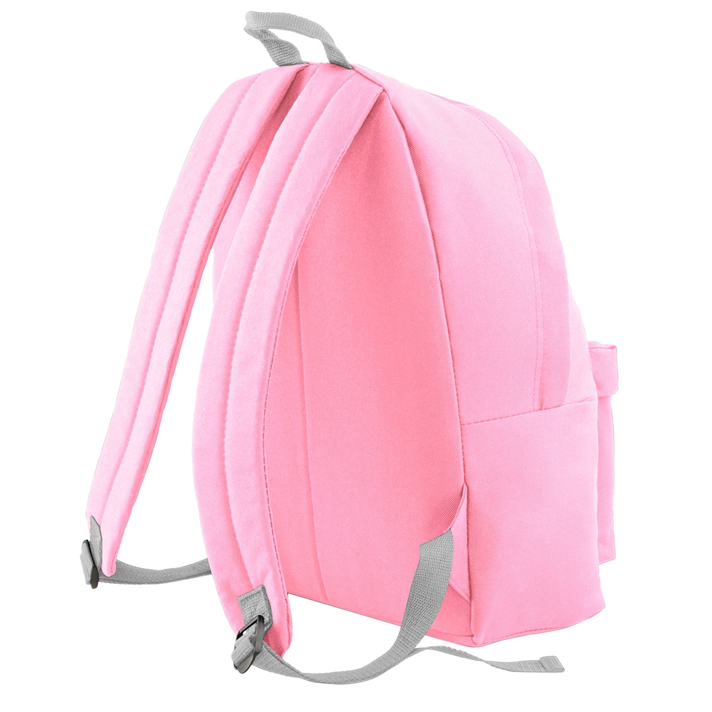 Classic Pink-Light Grey - Back - Bagbase Junior Fashion Backpack - Rucksack (14 Litres) (Pack of 2)