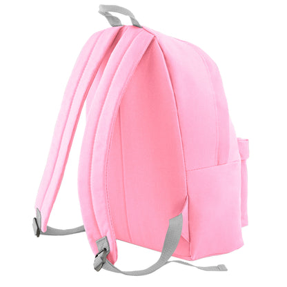 Classic Pink-Light Grey - Back - Bagbase Junior Fashion Backpack - Rucksack (14 Litres) (Pack of 2)