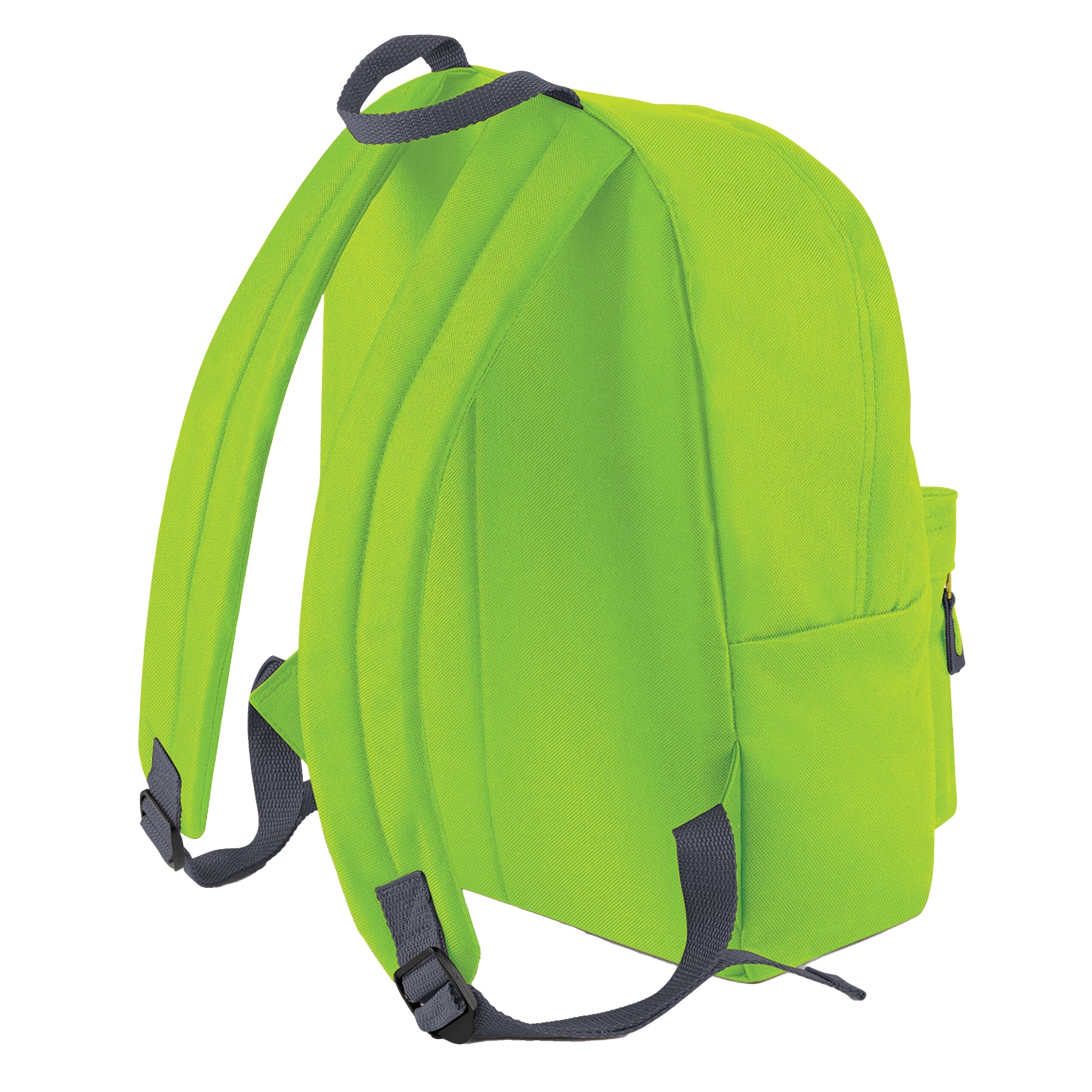 Lime-graphite - Back - Bagbase Junior Fashion Backpack - Rucksack (14 Litres) (Pack of 2)