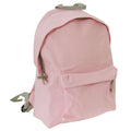 Classic Pink-Light Grey - Front - Bagbase Junior Fashion Backpack - Rucksack (14 Litres) (Pack of 2)