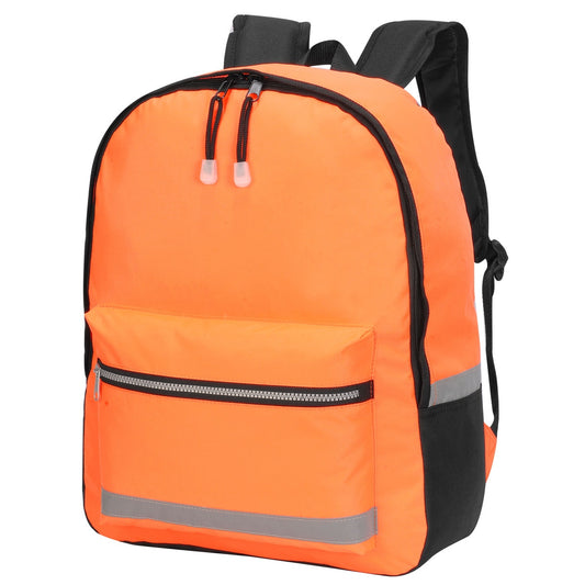 Hi Vis Orange - Front - Shugon Gatwick Hi-Vis Backpack (18 Litres) (Pack Of 2)