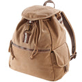 Sahara - Front - Quadra Vintage Canvas Backpack - 18 Litres (Pack of 2)