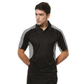 Black-Grey - Side - Gamegear® Cooltex Active Mens Short Sleeve Polo Shirt