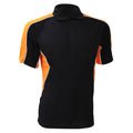 Black-Orange - Front - Gamegear® Cooltex Active Mens Short Sleeve Polo Shirt