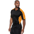Black-Orange - Back - Gamegear® Cooltex Active Mens Short Sleeve Polo Shirt