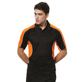 Black-Orange - Side - Gamegear® Cooltex Active Mens Short Sleeve Polo Shirt