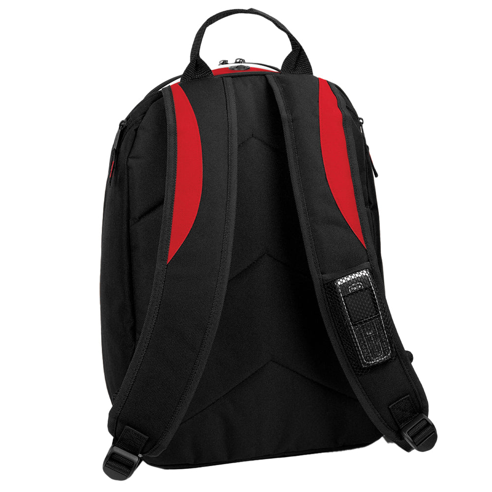 Classic Red-Black-White - Back - Bagbase Teamwear Backpack - Rucksack (21 Litres) (Pack of 2)