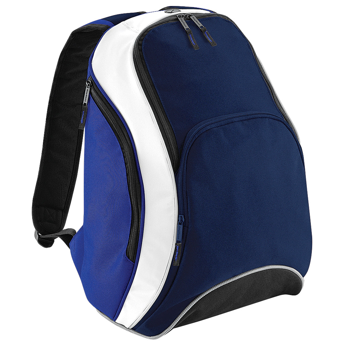French Navy-Bright Royal-White - Front - Bagbase Teamwear Backpack - Rucksack (21 Litres) (Pack of 2)