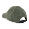 Olive - Back - Beechfield Unisex Outdoor Waterproof 6 Panel Baseball Cap (Pack of 2)