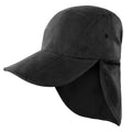 Black - Front - Result Unisex Headwear Folding Legionnaire Hat - Cap (Pack of 2)