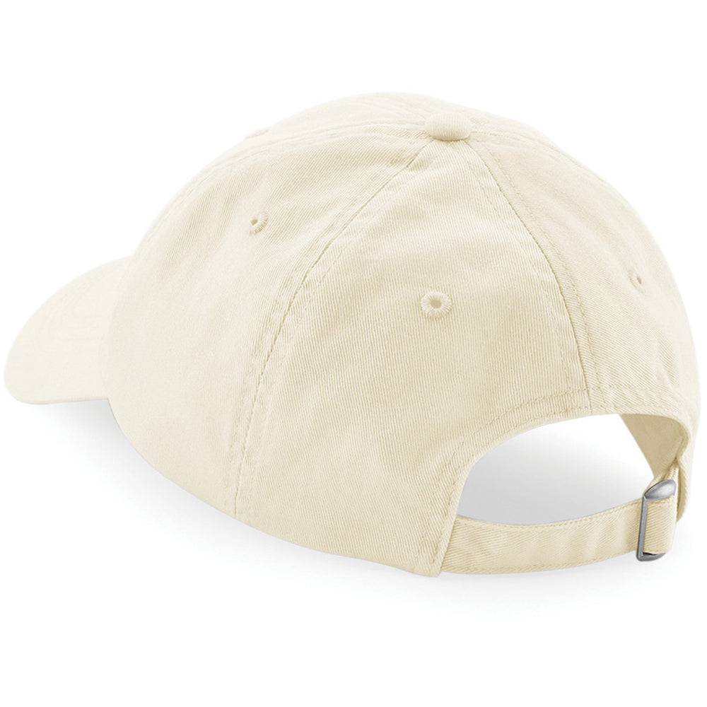 Beige - Back - Beechfield Unisex Low Profile 6 Panel Dad Cap (Pack Of 2)