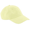 Pastel Lemon - Front - Beechfield Unisex Low Profile 6 Panel Dad Cap (Pack Of 2)