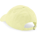 Pastel Lemon - Back - Beechfield Unisex Low Profile 6 Panel Dad Cap (Pack Of 2)