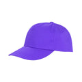 Purple - Front - Result Unisex Core Houston 5 Panel Printers Baseball Cap (Pack of 2)