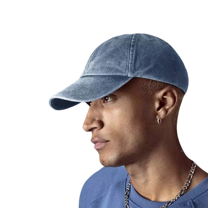 Vintage Denim - Side - Beechfield Unisex Low Profile Vintage Denim-Look Cap (Pack of 2)