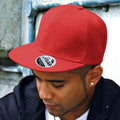 Red - Back - Result Unisex Core Bronx Original Flat Peak Snapback Solid Colour Cap (Pack of 2)