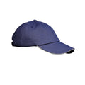Navy-White - Front - Result Unisex Low Profile Heavy Brushed Cotton Baseball Cap With Sandwich Peak (Pack of 2)