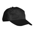 Black - Front - Result Unisex Plain Baseball Cap (Pack of 2)
