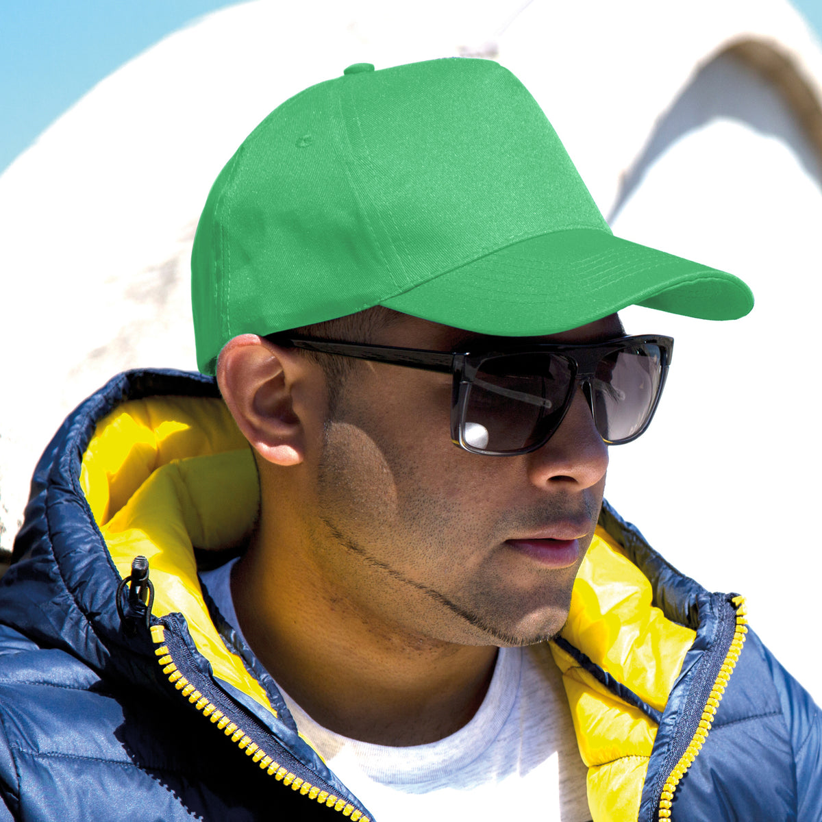 Apple Green - Back - Result Unisex Core Boston 5 Panel Printers Baseball Cap (Pack Of 2)