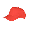 Red - Front - Result Unisex Core Boston 5 Panel Printers Baseball Cap (Pack Of 2)