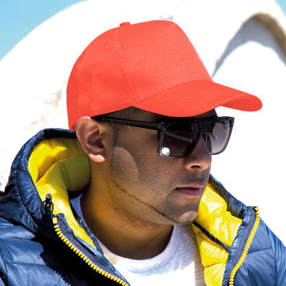 Red - Back - Result Unisex Core Boston 5 Panel Printers Baseball Cap (Pack Of 2)