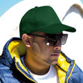 Bottle Green - Back - Result Unisex Core Boston 5 Panel Printers Baseball Cap (Pack Of 2)