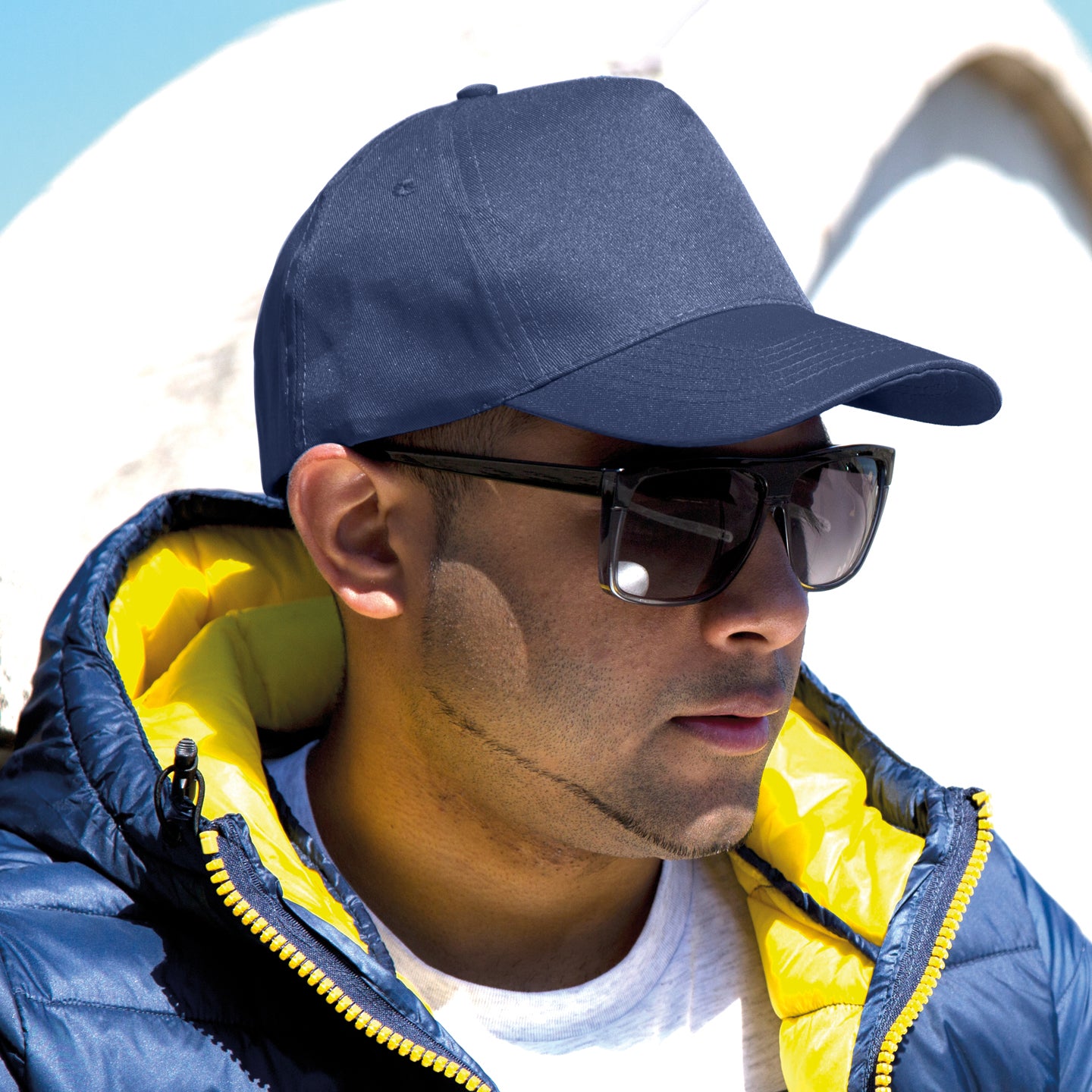 Navy Blue - Back - Result Unisex Core Boston 5 Panel Printers Baseball Cap (Pack Of 2)