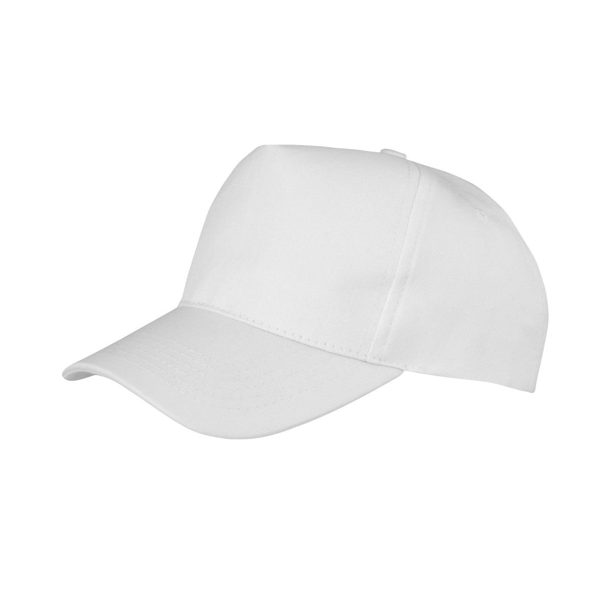 White - Front - Result Unisex Core Boston 5 Panel Printers Baseball Cap (Pack Of 2)