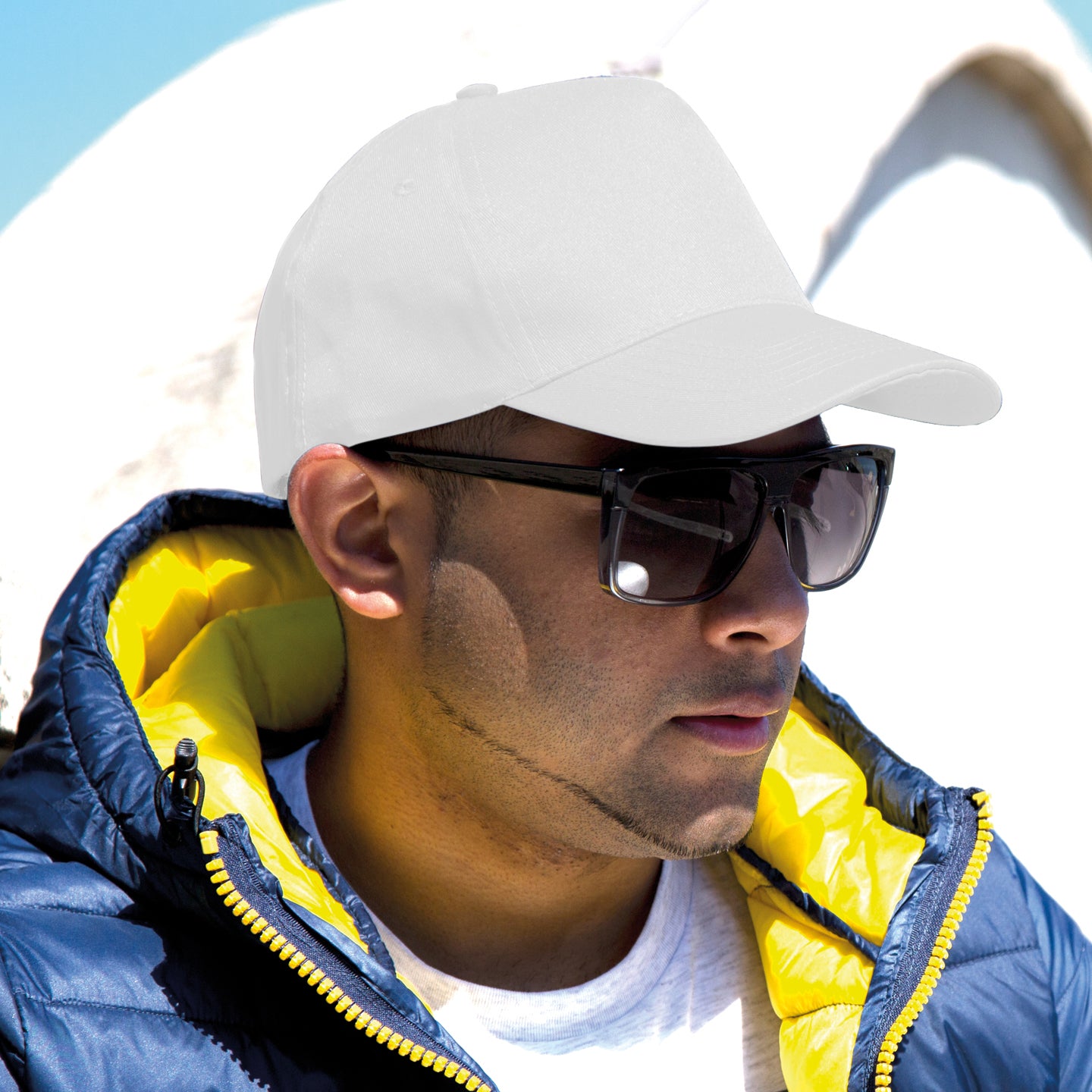 White - Back - Result Unisex Core Boston 5 Panel Printers Baseball Cap (Pack Of 2)