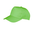Lime - Front - Result Unisex Core Boston 5 Panel Printers Baseball Cap (Pack Of 2)