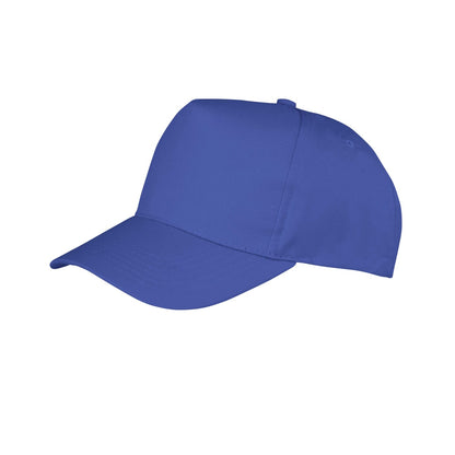 Royal - Front - Result Unisex Core Boston 5 Panel Printers Baseball Cap (Pack Of 2)
