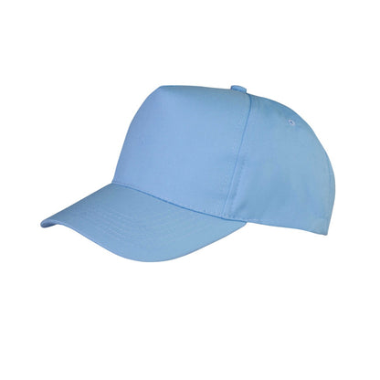 Sky Blue - Front - Result Unisex Core Boston 5 Panel Printers Baseball Cap (Pack Of 2)