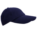 Navy Blue - Front - Result Unisex Low Profile Heavy Brushed Cotton Baseball Cap (Pack of 2)