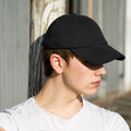 Black - Back - Result Unisex Low Profile Heavy Brushed Cotton Baseball Cap (Pack of 2)