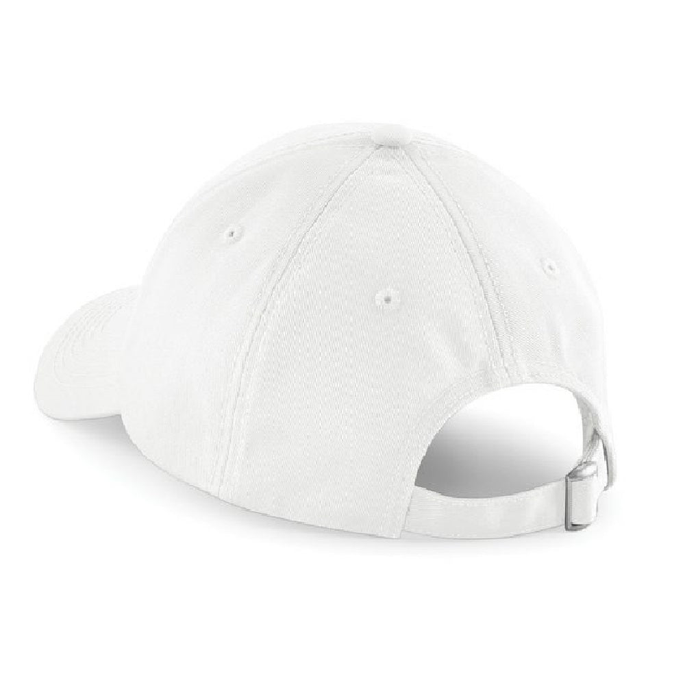Solid White - Back - Beechfield Unisex Authentic 6 Panel Baseball Cap (Pack of 2)