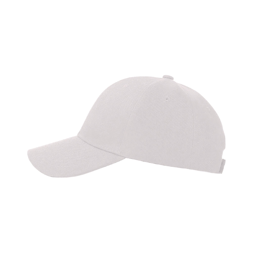 White - Back - Result Unisex Plain Baseball Cap (Pack of 2)