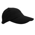 Black - Front - Result Unisex Heavy Cotton Premium Pro-Style Baseball Cap (Pack of 2)